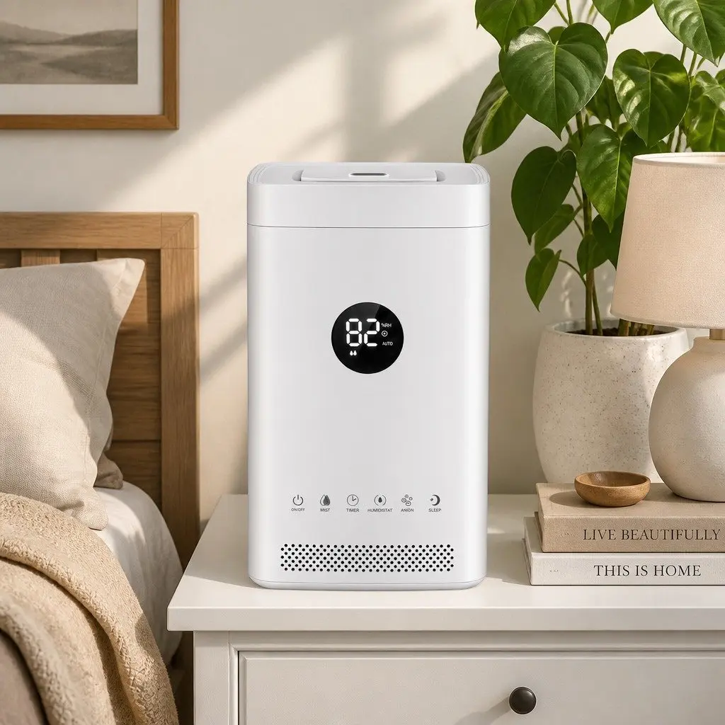 Ultrasonic Humidifier Air Purifier Auto Humidity Control 3.5L White