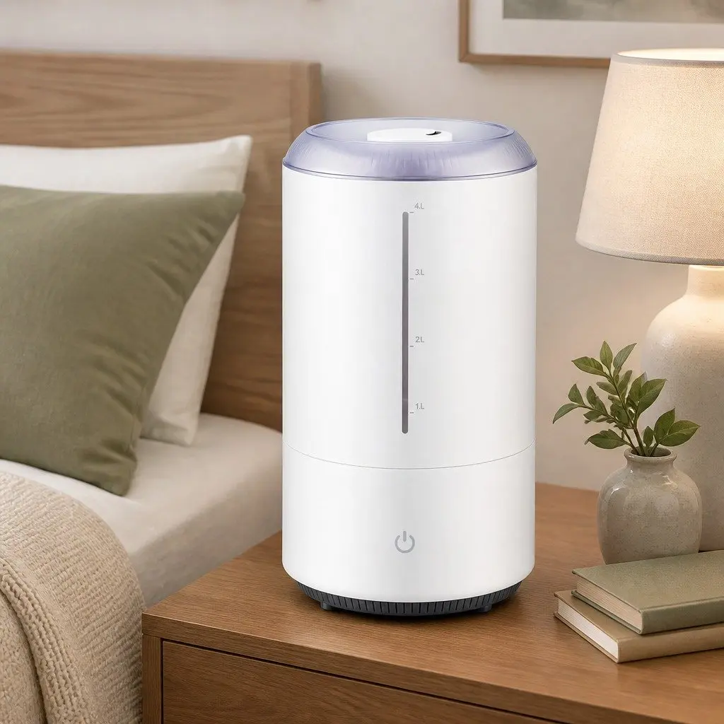 Ultrasonic Humidifier Aroma Diffuser Top Fill 4L Quiet Bedroom White Mist