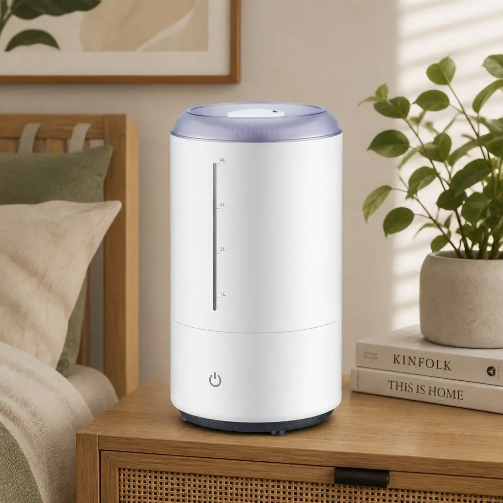 Ultrasonic Humidifier Aroma Diffuser Top Fill 4L Quiet Bedroom White Mist