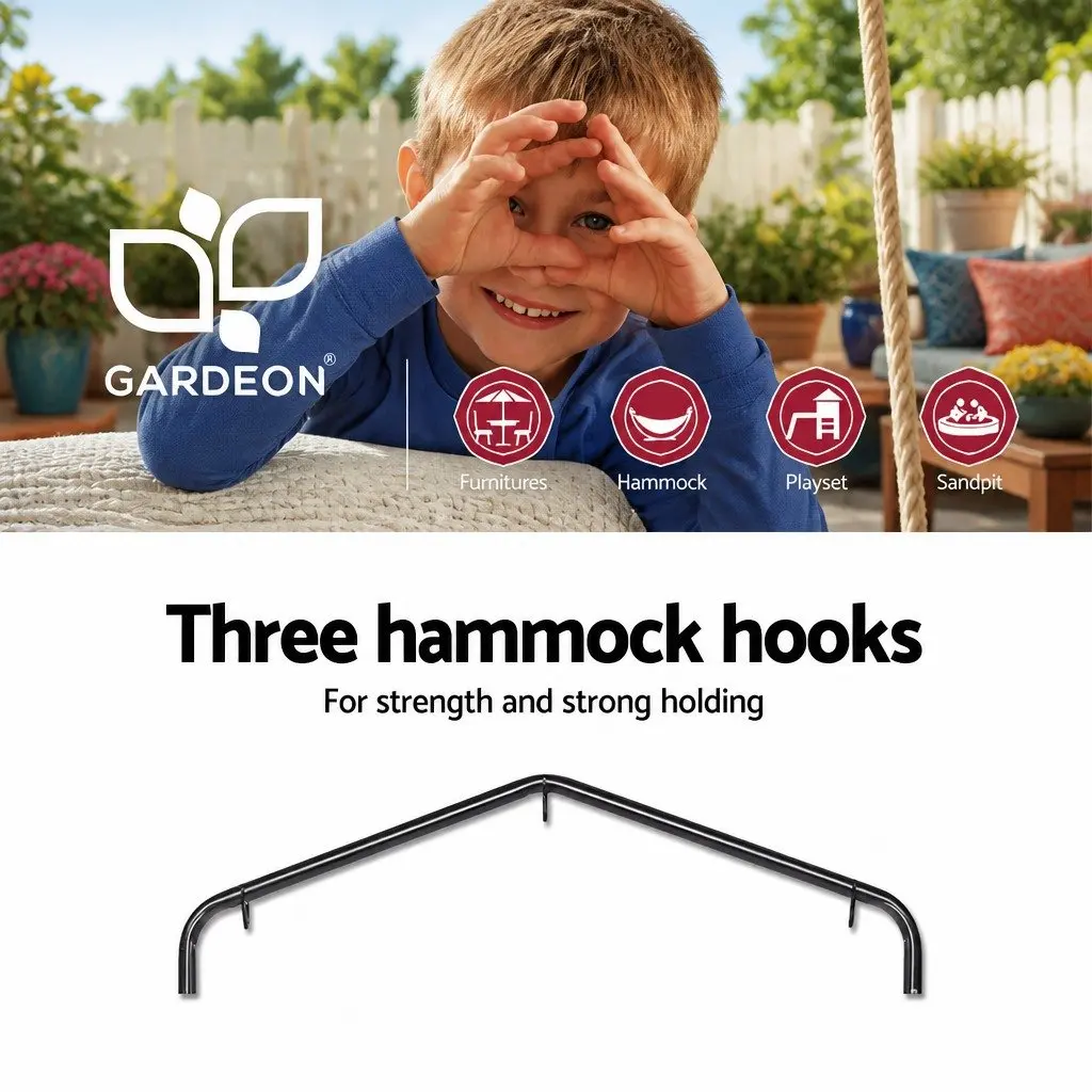 Hammock Chair with Stand Outdoor Swing Nest Web 100cm Cream