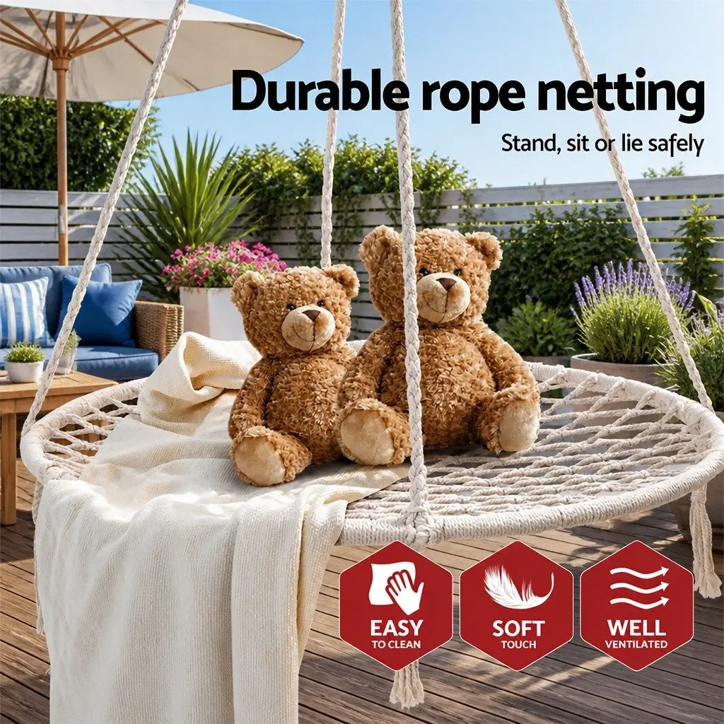 Hammock Chair Outdoor Tree Swing Hanging Seat 100cm Indoor Relaxation Nest Web