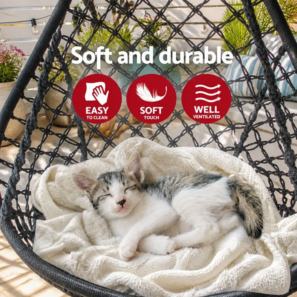 Hammock Chair Indoor Outdoor Relaxation Swing 60cm Grey