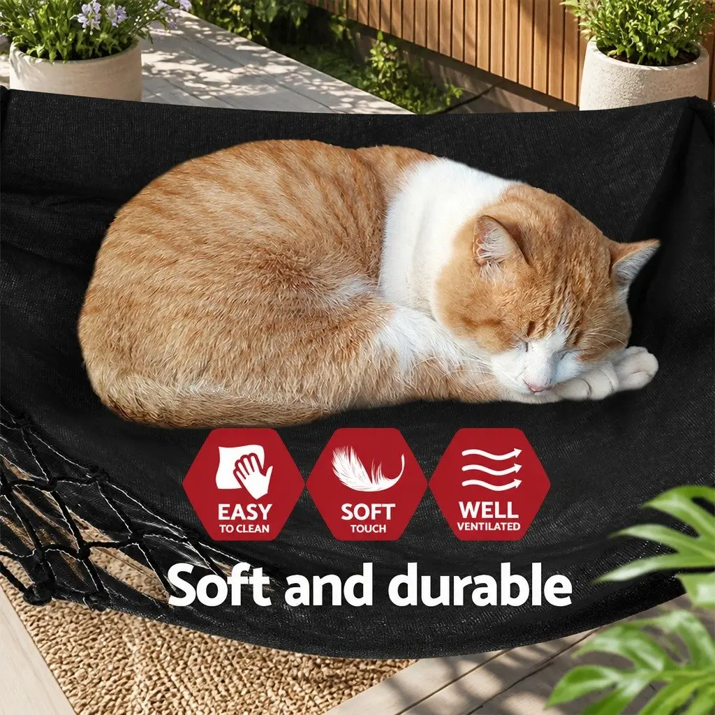 Hammock Chair Outdoor Swing Relaxation 150 x 90cm Grey