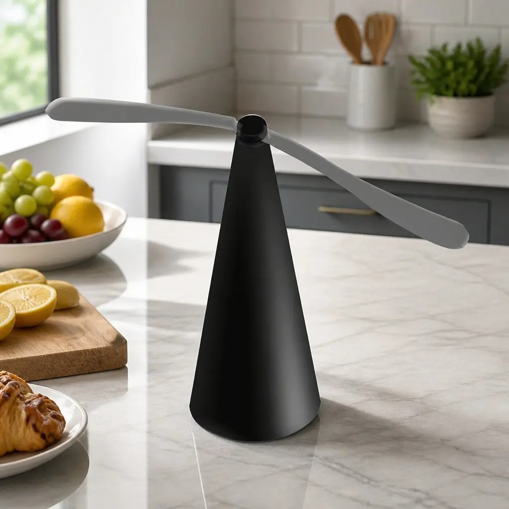 Fly Repellent Device Chemical Free Portable Kitchen Bug Deterrent Black