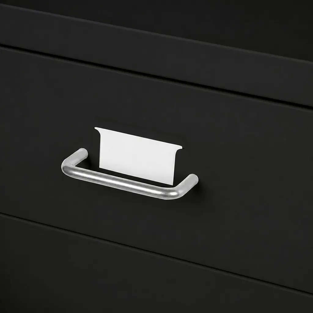 6 Drawer Filing Cabinet Office Storage Organizer Steel Black