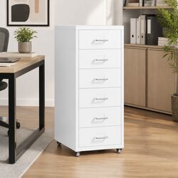 Efficient 6-Drawer Filing Cabinet: Compact and Durable