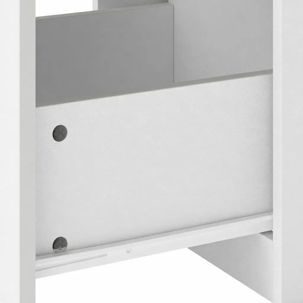 File Cabinet Lockable 3 Drawer Storage Organizer White Modern 41cm W x 41cm D x 103cm H