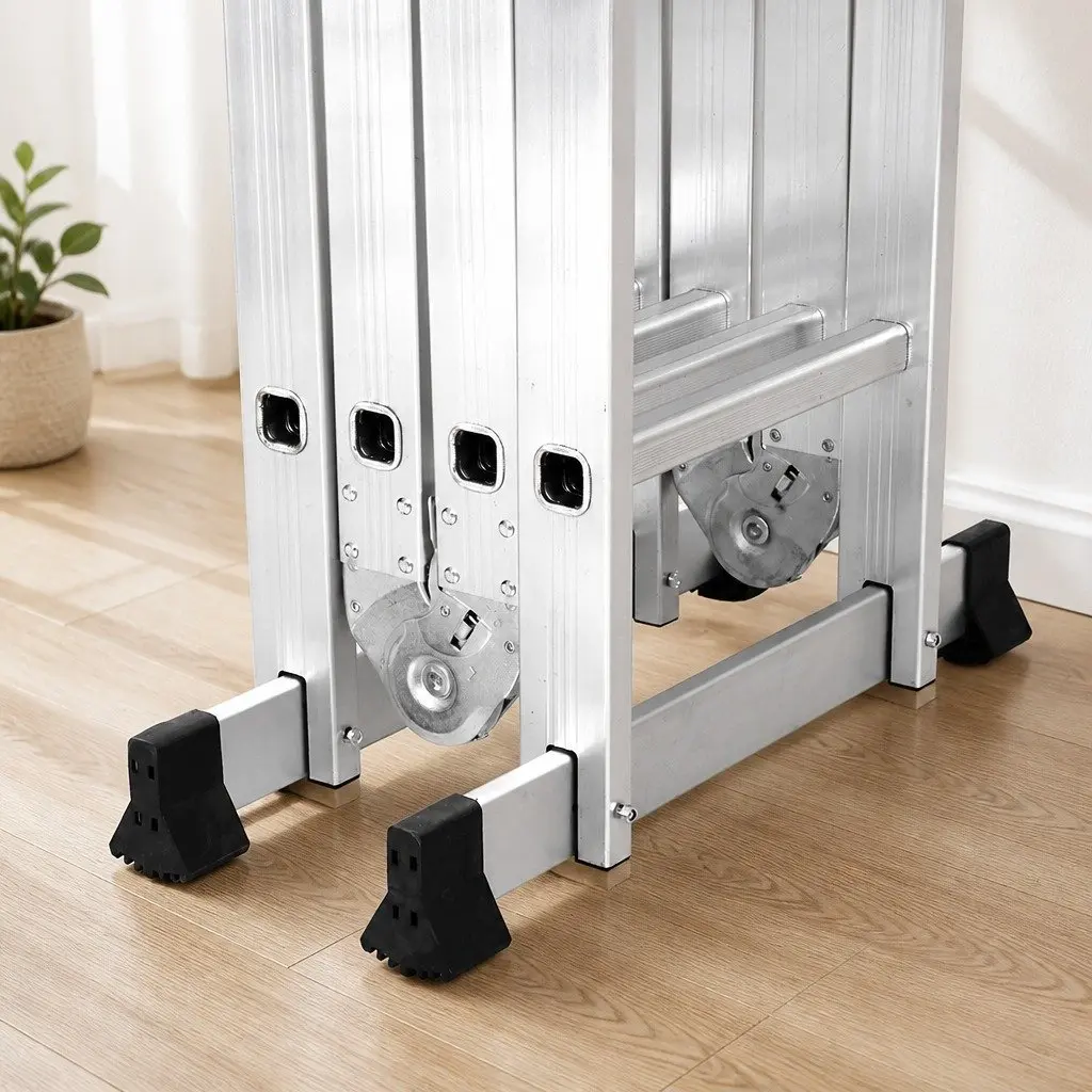 Multi-Purpose Folding Ladder Heavy-Duty Aluminium 4.7m Extension Safety Locking