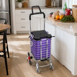 Reliable Foldable Shopping Cart for Easy Grocery Transport