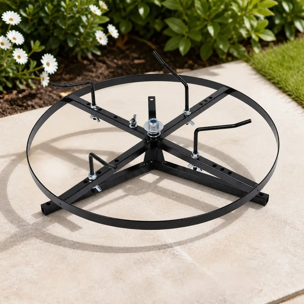 Wire Spinner Dispenser Heavy Duty Cast Iron Adjustable Brake 360 Degree Rotatable Disk Black