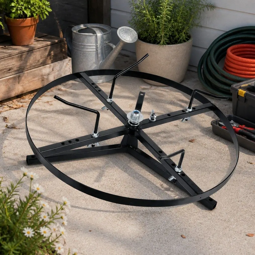 Wire Spinner Dispenser Heavy Duty Cast Iron Adjustable Brake 360 Degree Rotatable Disk Black