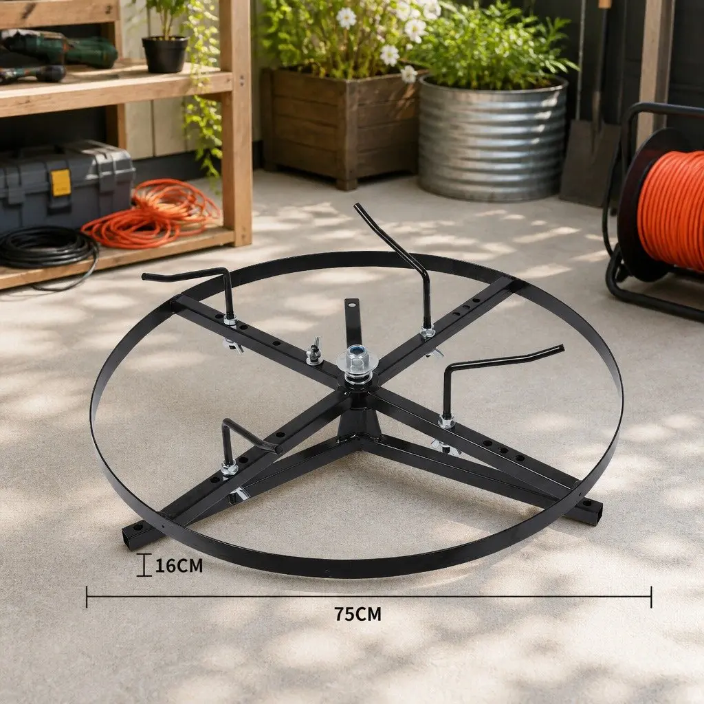 Wire Spinner Dispenser Heavy Duty Cast Iron Adjustable Brake 360 Degree Rotatable Disk Black