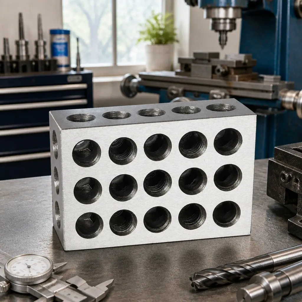 Gage Block 1-2-3 Blocks Precision Tool for Setup Layout Inspection Silver 1 x 2 x 3 Inch