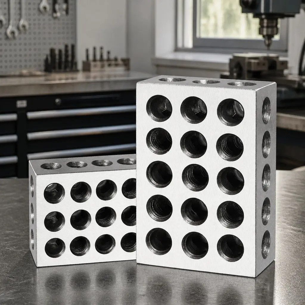 Gage Block 1-2-3 Blocks Precision Tool for Setup Layout Inspection Silver 1 x 2 x 3 Inch