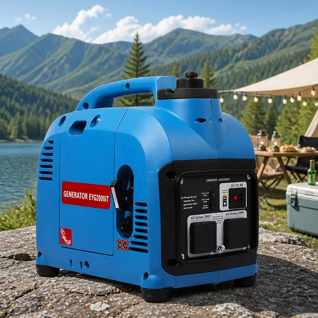Portable Inverter Generator 2000W 4-Stroke Engine Dual 240V AC Outlet Camping