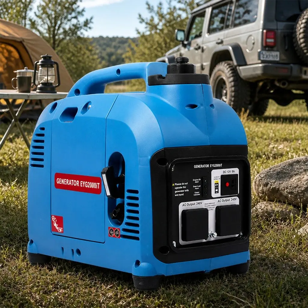 Portable Inverter Generator 2000W 4-Stroke Engine Dual 240V AC Outlet Camping