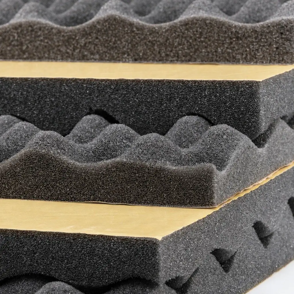 Acoustic Foam Wall Panels Sound Absorption 50x50x5cm Black 14 Piece