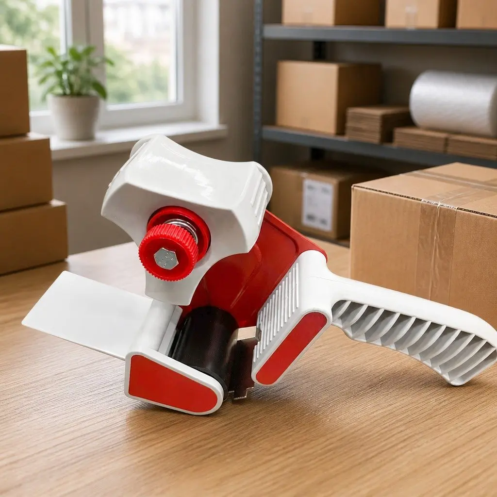 Packaging Tape Dispenser Gun Handheld Sealing Tool 50mm Red White
