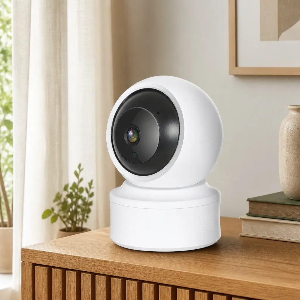 Wireless Security Camera Indoor 1080P HD Night Vision Pan Tilt Zoom White