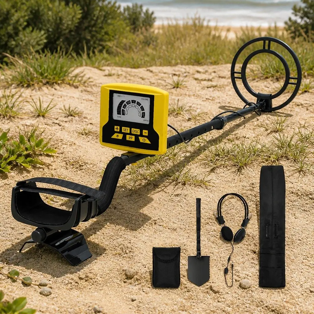 Metal Detector Waterproof 24cm Search Coil Adjustable Black