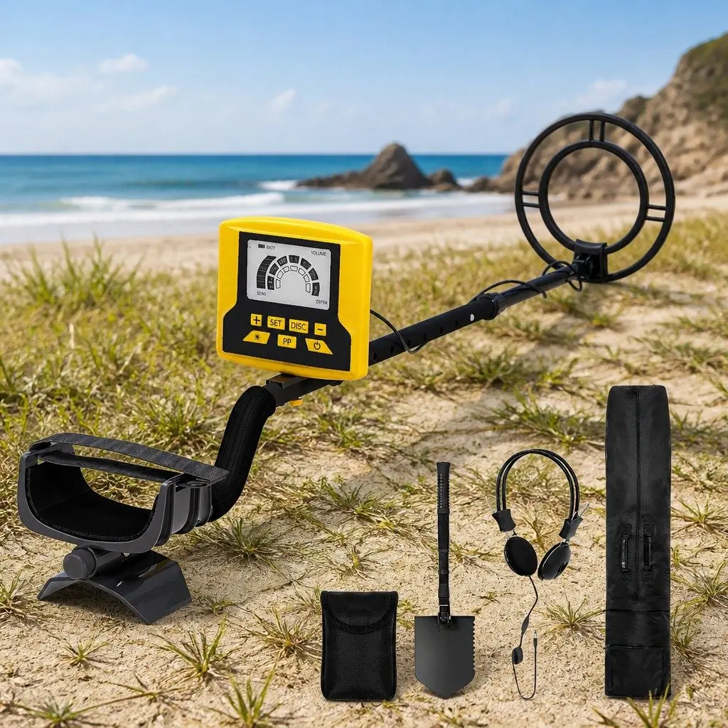 Metal Detector Waterproof 24cm Search Coil Adjustable Black