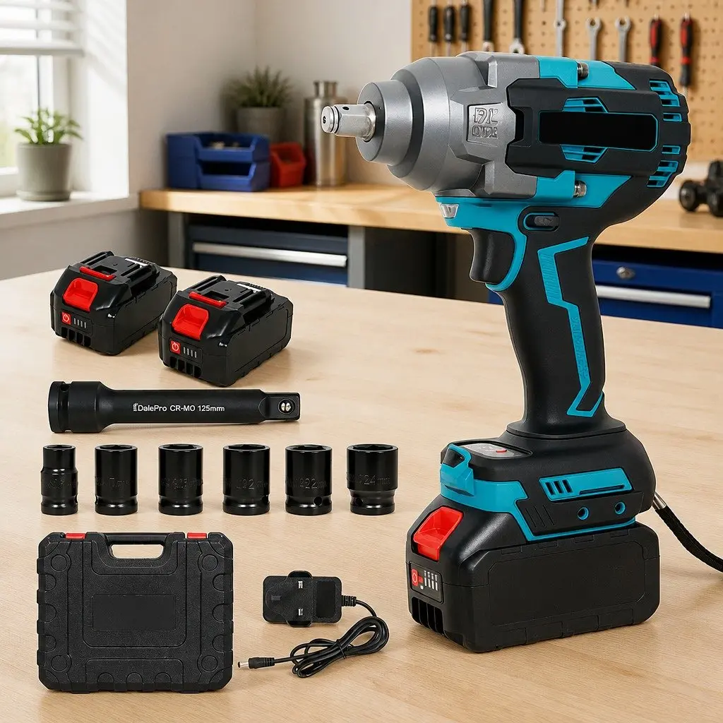 Cordless Impact Wrench 21V 1200Nm Torque 3-Speed Brushless Motor 4.0Ah Battery