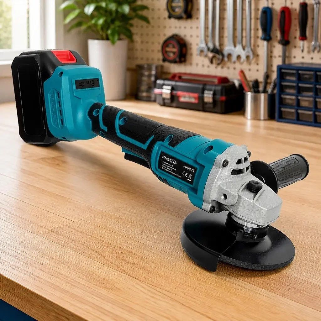 21V Cordless Angle Grinder Kit 125mm Brushless Motor 11500 RPM 2 Batteries