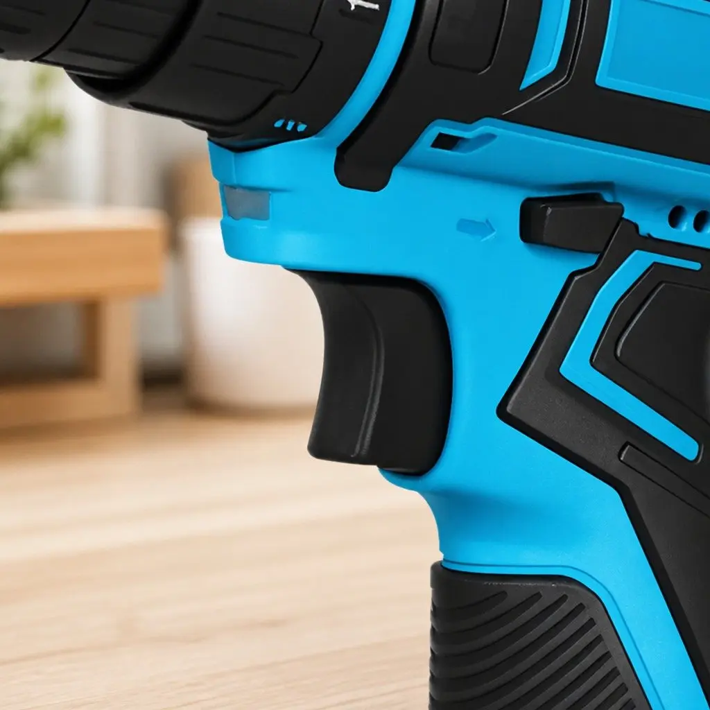 12V Cordless Drill Driver Kit DIY Home 74 Piece Accessories Blue