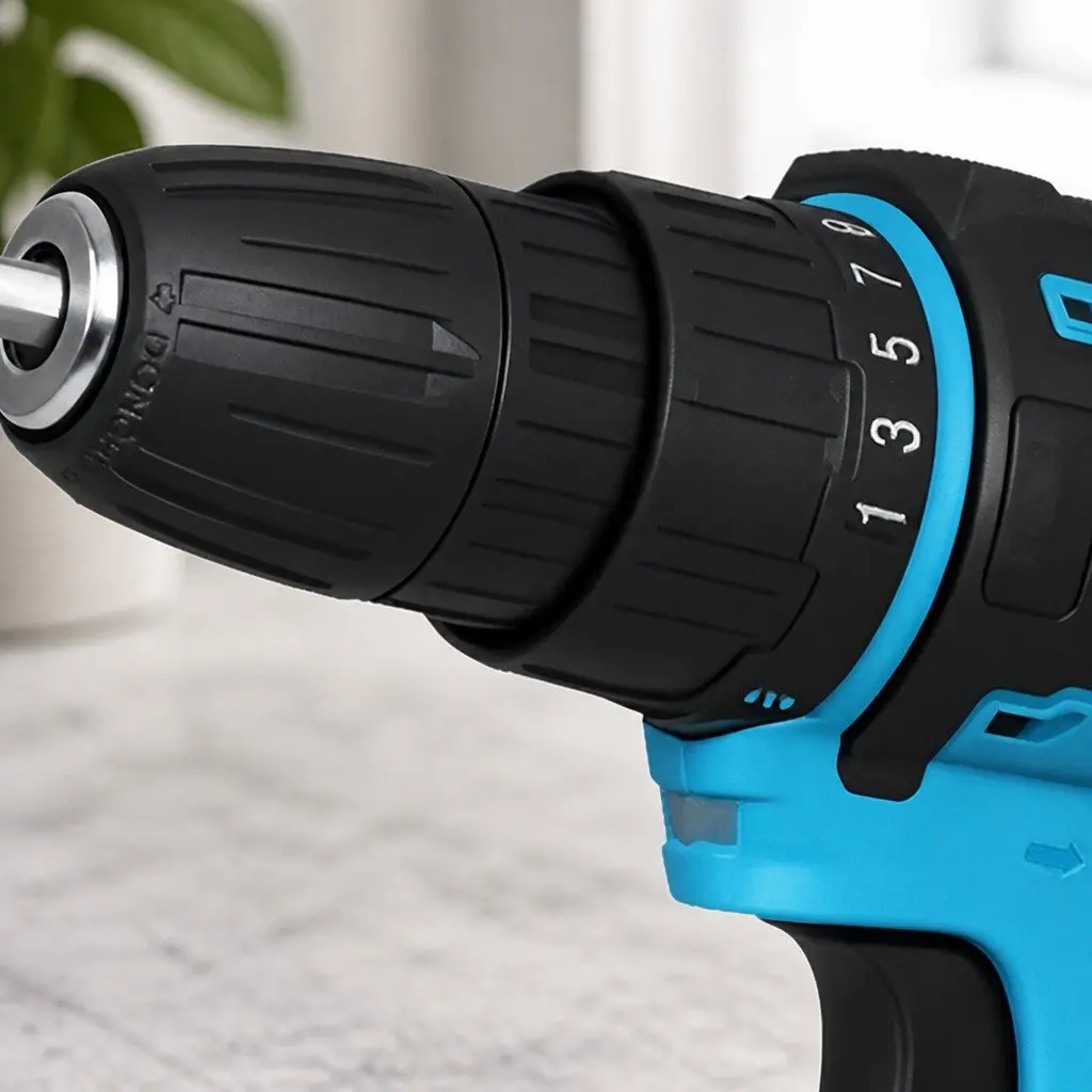 12V Cordless Drill Driver Kit DIY Home 74 Piece Accessories Blue