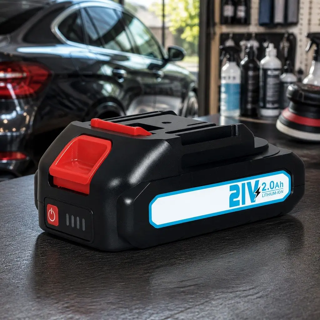 Cordless Car Polisher Buffer Brushless Motor 6 Speed 6 Inch Blue Black