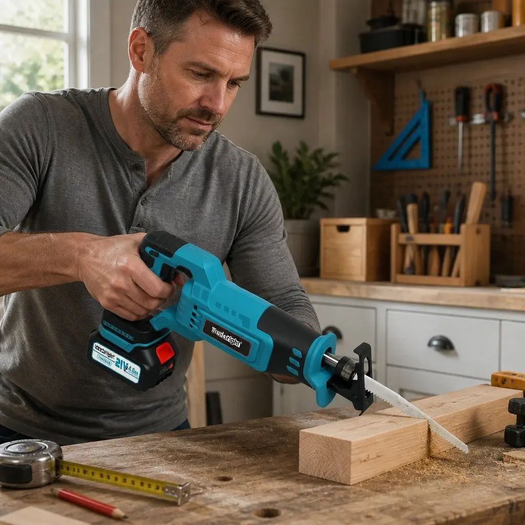 Cordless Reciprocating Saw 21V Brushless Variable Speed Electric Cutting Tool