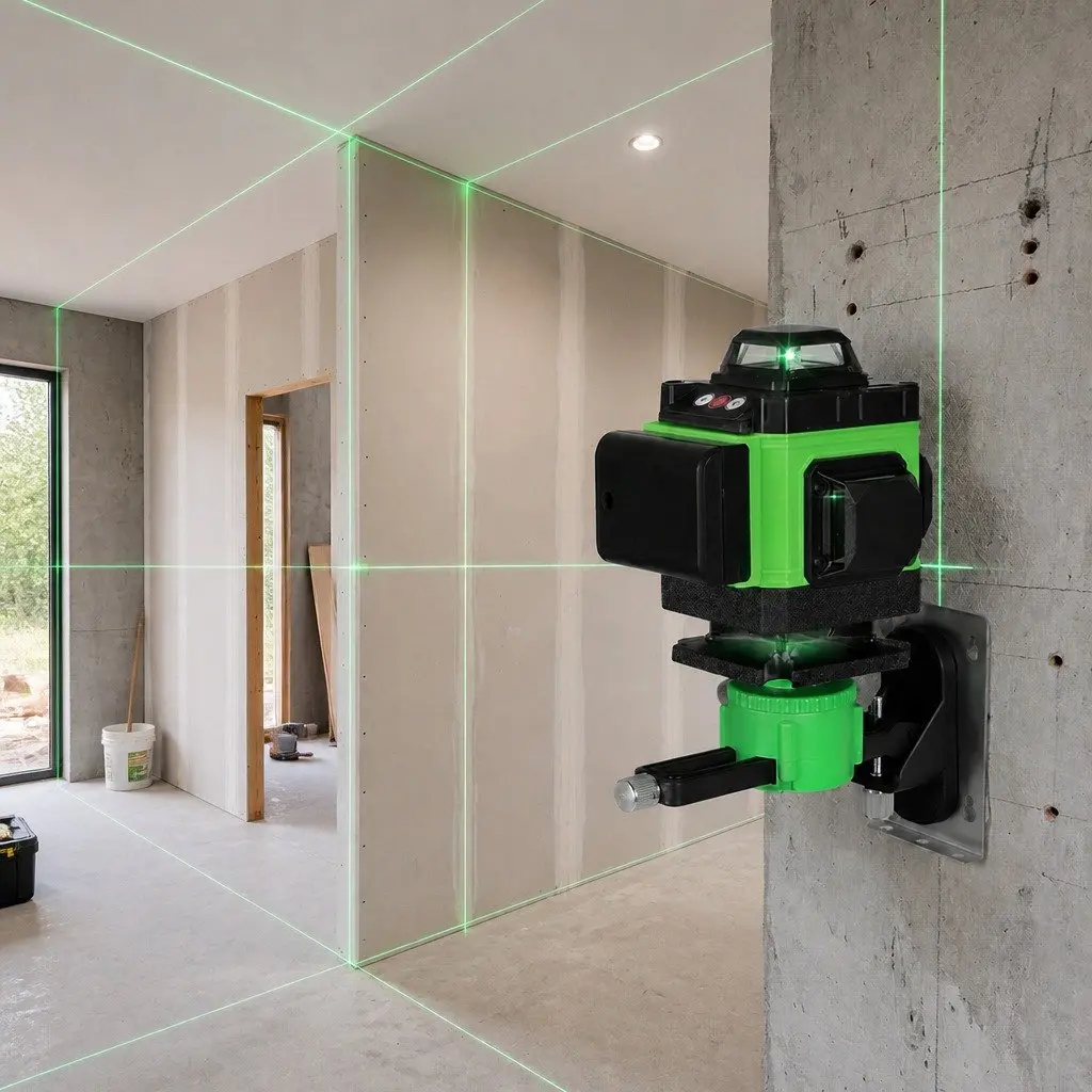 16 Line Laser Level Self Leveling Green 360 Rotary Tool with Tripod