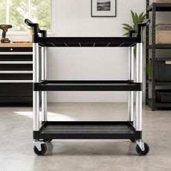 Reliable 3-Tier Tool Trolley for Your Workspace