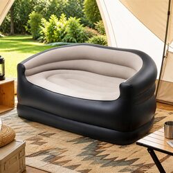 Outdoor Air Sofa Inflatable Couch Two-Seater Lounge Chair with Pump for Camping