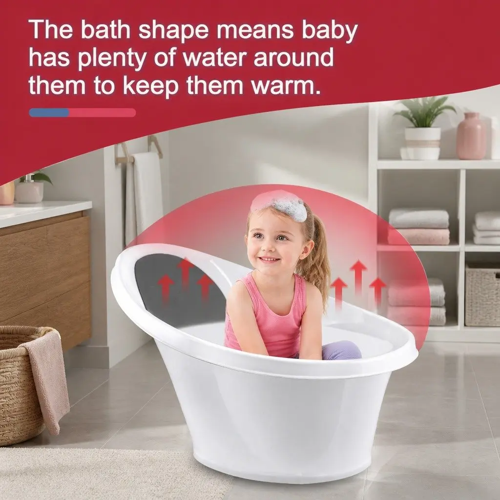 Baby Bath Tub Newborn Support 60cm Black