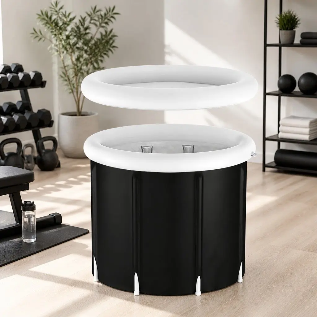 Portable Ice Bath Tub 70x80cm Inflatable Folding Bathtub Spa Recovery Massage