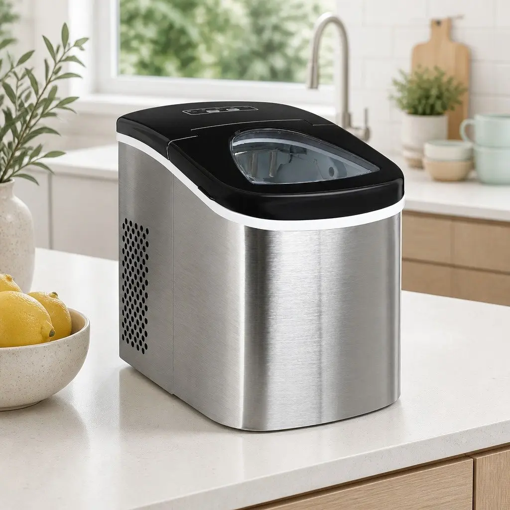 Ice Maker Portable Countertop Quick Freezing 2.4L Water Tank Silver