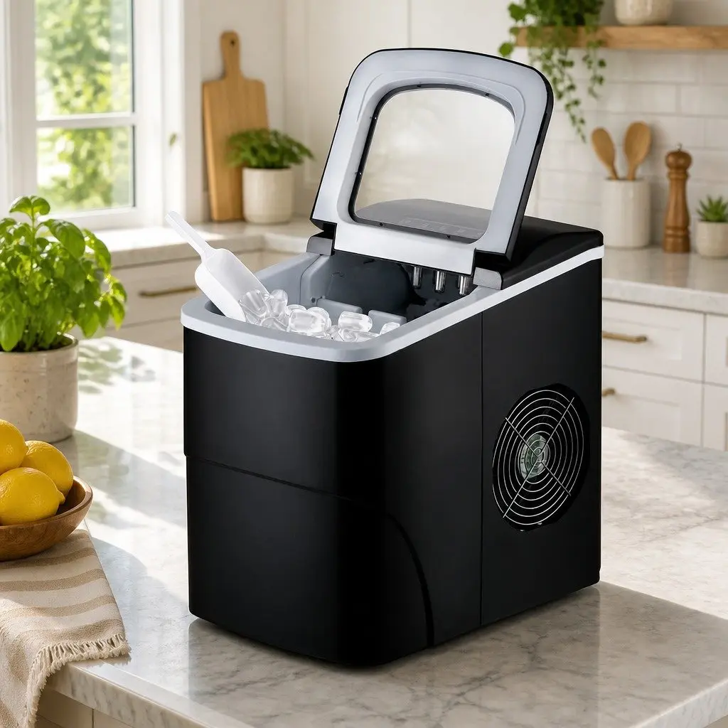Portable Ice Maker Machine 2L Water Tank Quick Easy Black