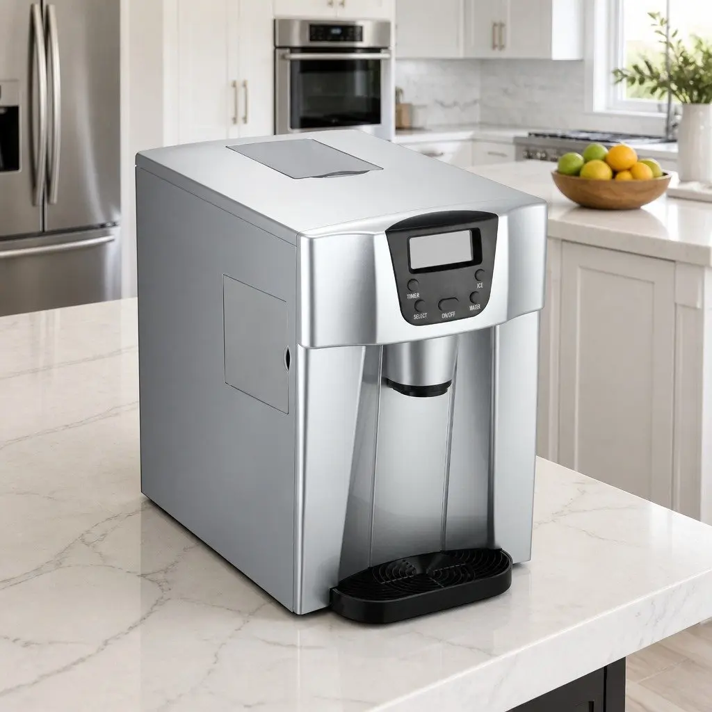 Ice Maker Portable Countertop Ice Cube Machine 2L Water Dispenser Silver
