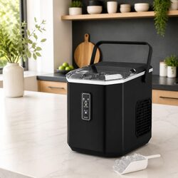 Ice Maker Machine 12kg Daily Production Portable Countertop Black Bullet Cube