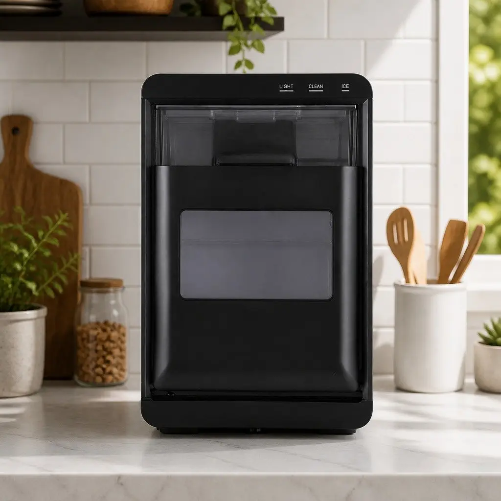 Countertop Ice Maker Nugget 20kg Self Cleaning Quick Chill Black