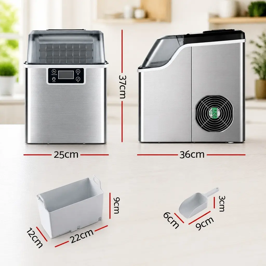 Ice Maker Machine Portable Countertop Ice Maker 3.2L Silver Quick Freezing