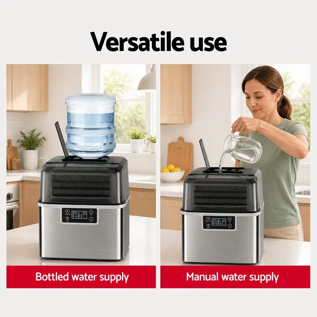 Ice Maker Machine Portable Countertop Ice Maker 3.2L Silver Quick Freezing