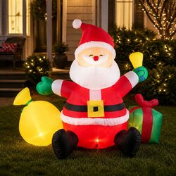 Christmas Inflatable Outdoor Decoration Self-Inflate LED Lights Yard Garden