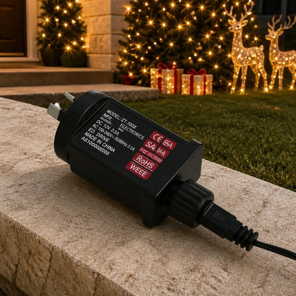 Christmas Inflatable Outdoor Decoration Self-Inflate LED Lights 240cm x 120cm x 180cm