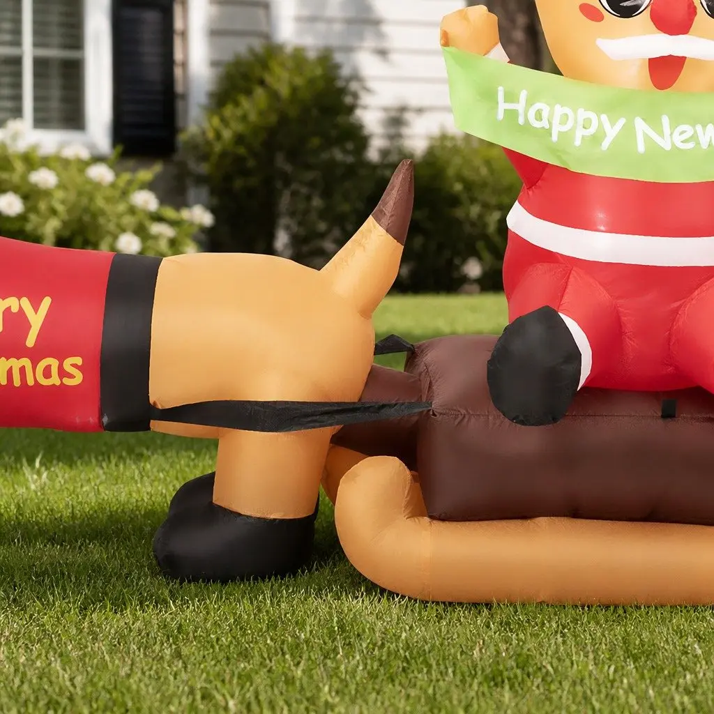 Inflatable Decoration Christmas Self-Inflating 2.1M Multicolour LED Lights Outdoor Indoor
