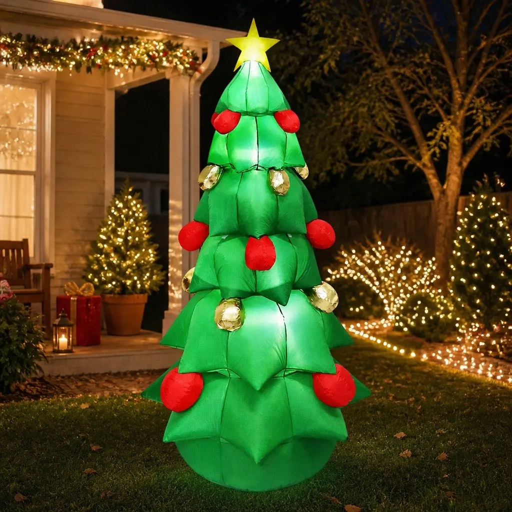 Inflatable Christmas Tree 2.5M LED Lights Holiday Decoration Multi-color