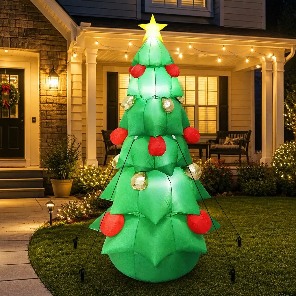 Inflatable Christmas Tree 2.5M LED Lights Holiday Decoration Multi-color