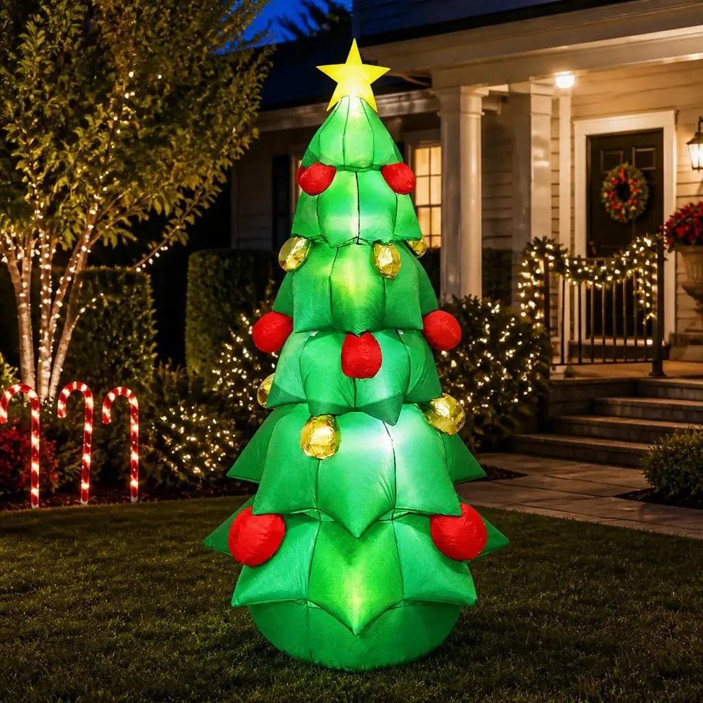 Inflatable Christmas Tree 2.5M LED Lights Holiday Decoration Multi-color