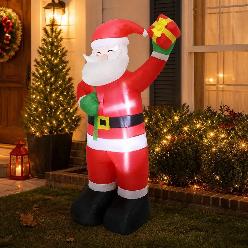 Inflatable Santa Claus Decoration 2.4M LED Multi-colour Outdoor Indoor Display